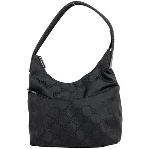 Gucci GG Hobo Handbag Shoulder Bag Black